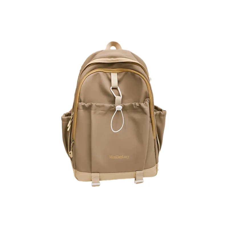 NX DOUGHNUT Nylon Backpack Regular Unisex Green/Black/Purple/Coffee/White/Pink-5