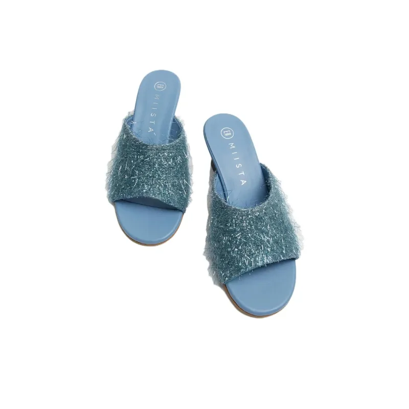 MIISTA Slide Slippers Women's Blue-2