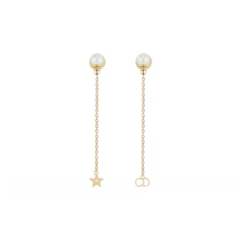 DIOR Stud Earrings Women's Gold