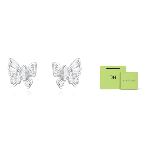 CARLHEIM Stud Earrings Women's Silver