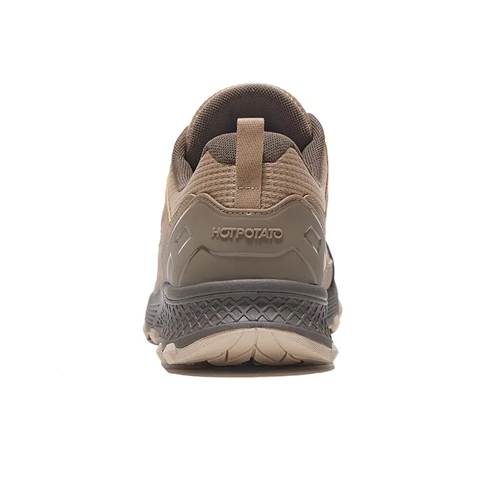HOT POTATO Cushioning Support Lightweight Breathable Slip Resistant Low Top Hiking Trekking Shoes Unisex Brown-3