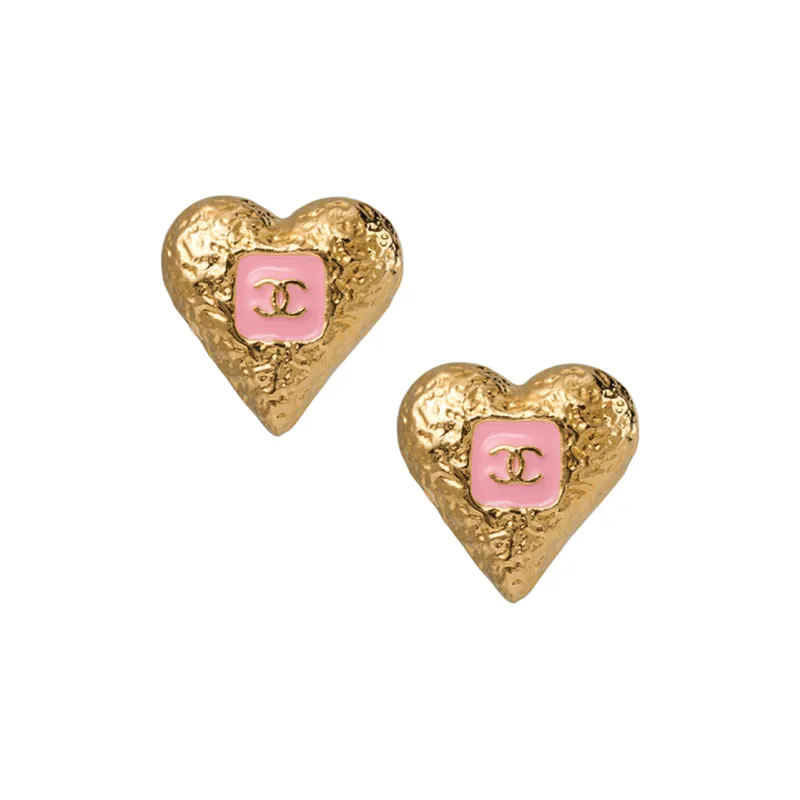 CHANEL Metal Stud Earrings Women's-0