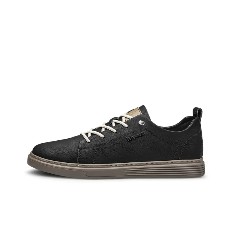 Wen Nai Casual Shoes Men's Black-0