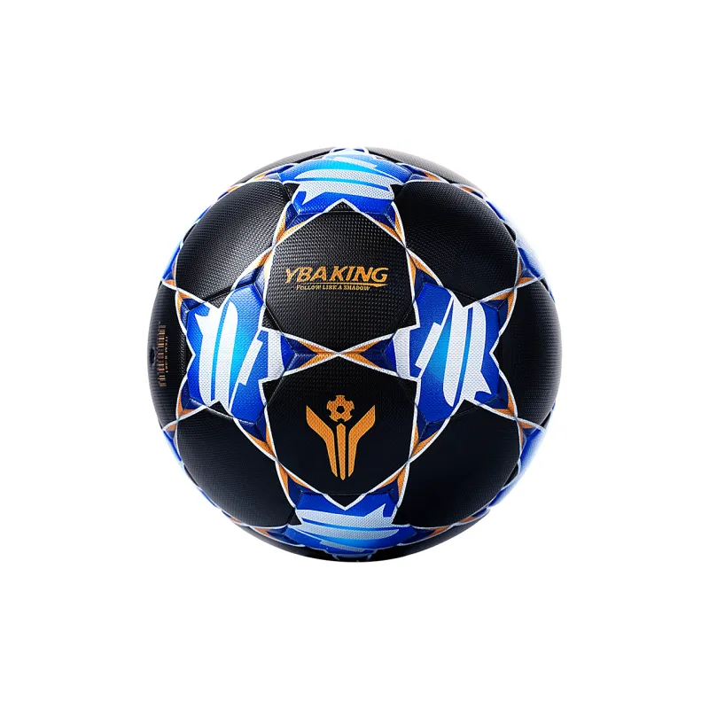 WADE x YBAKING Size 5 Ball Soccer TPU Seamless Thermal bonding Unisex Black White-6