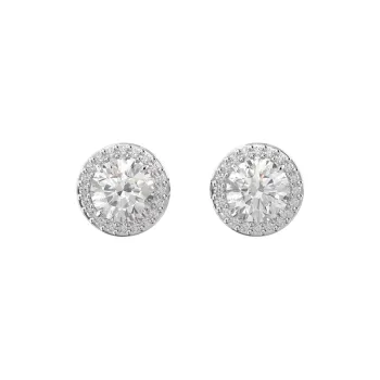 Swarovski Rhodium Plated Stud Earrings Women's