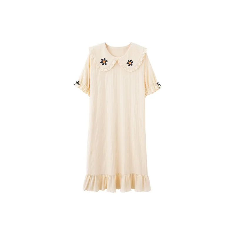 Lan Miao LAMIU Nightgown Women's Apricot-0