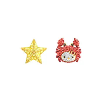 Swarovski Hello Kitty Synthetic Cubic Zirconia Stud Earrings Women's