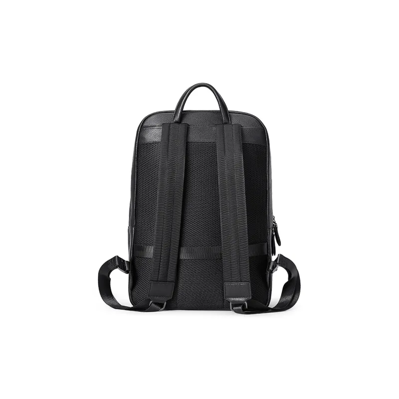 Playboy Cow Leather Backpack Men's Black-3