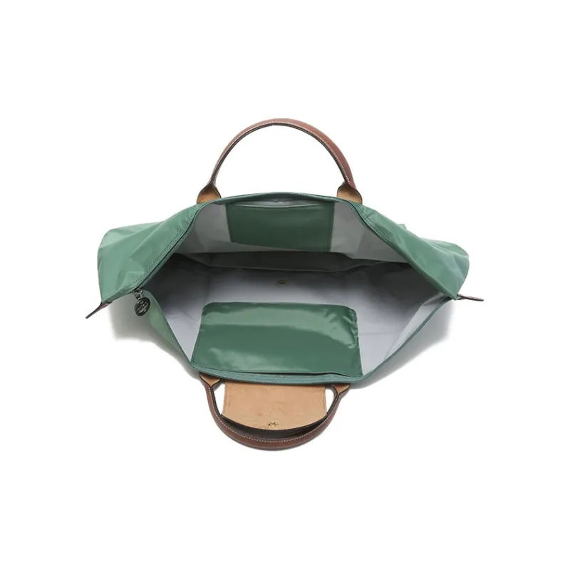 LONGCHAMP Fabric Travel Bag Dumpling Bag Handbag Large Size Women's Sage Green-6