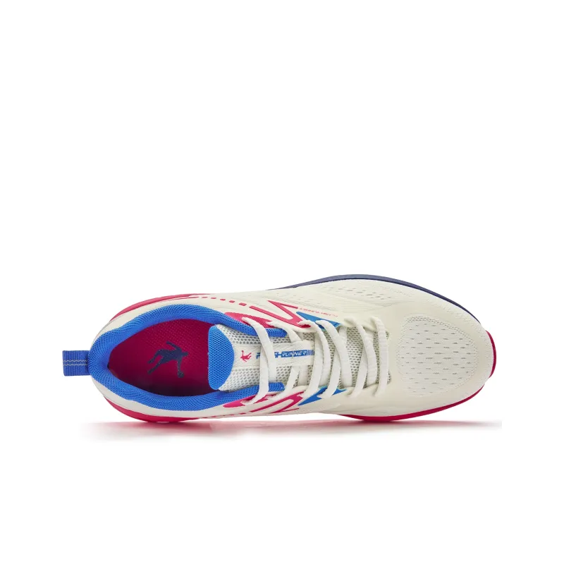 QIAODAN Omiya Running Shoes Men Low Top Ivory/Flying Shadow Pink-3