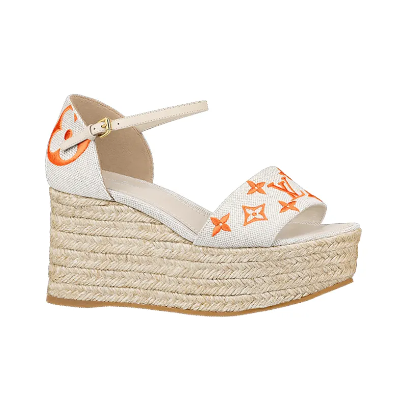 LOUIS VUITTON Starboard One Strap Sandals Women's Orange-1