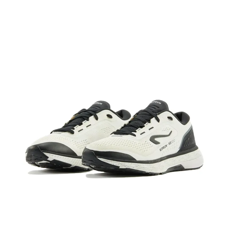 DECATHLON Kiprun KS500 Cushioning Wear-Resistant Low-Top Running Shoes Men's White Black-2