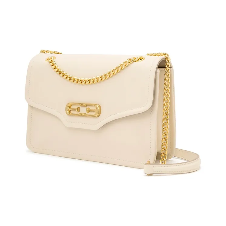 ELLE Cow Leather Shoulder Bag, Crossbody Bag Regular Women's Light Lavender/White/Black-7