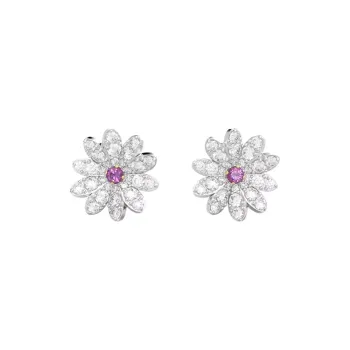 Swarovski Eternal Flower Metal Stud Earrings Women's