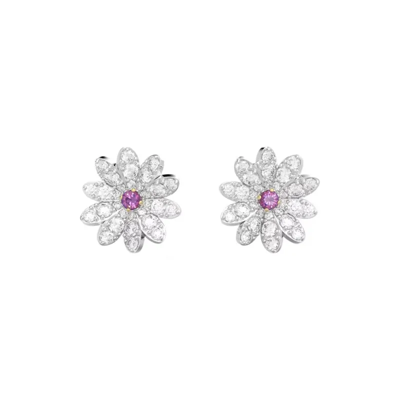 Swarovski Eternal Flower Metal Stud Earrings Women's-0