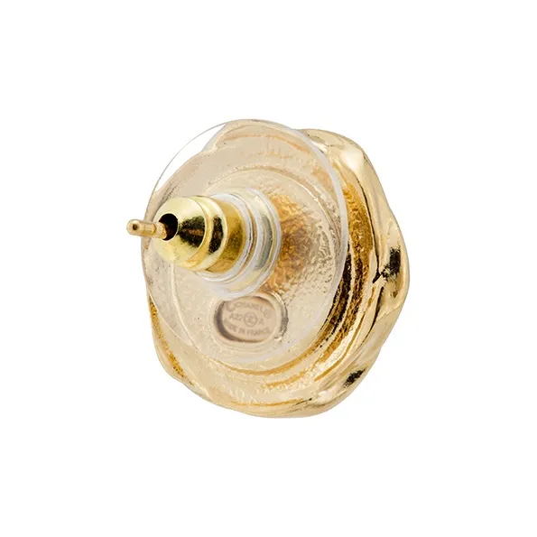 CHANEL Metal Stud Earrings Women's Gold-2