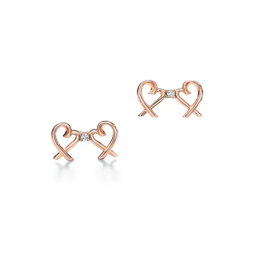 TIFFANY & CO. Paloma Picasso Stud Earrings Women's Rose Gold