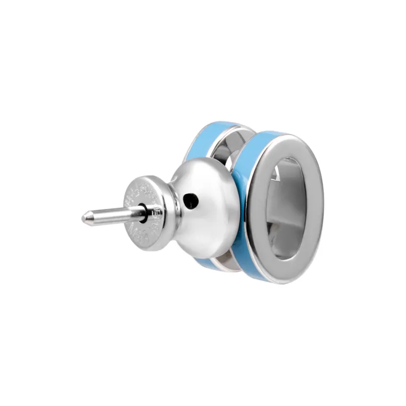 HERMES Palladium-Plated Stud Earrings Unisex Silver-3