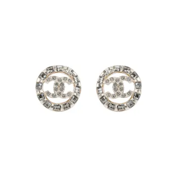 CHANEL Stud Earrings Women's Gold