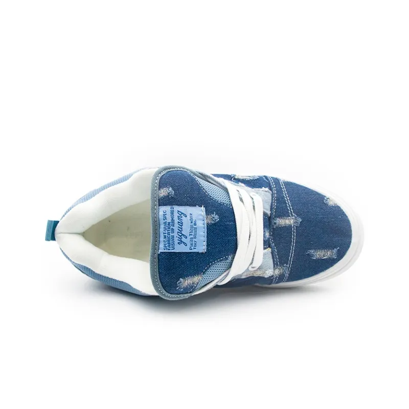 I'm Shopping Anti Slip Wear Resistant Low Top Skateboard Shoes Unisex Dark Blue-5