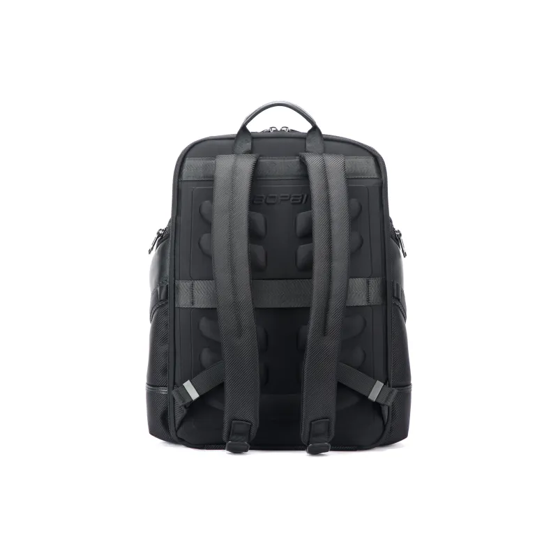BOPAI Oxford With Leather Double Shoulder Backpack Students Backpack Regular Men's-3