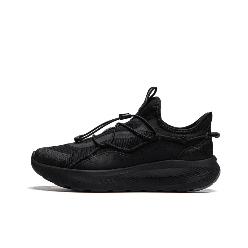 LiNing Cloud Ease Slip On Wear Resistant Breathable Cushioning Slip Resistant Low Top Casual Shoes Men's Black-0