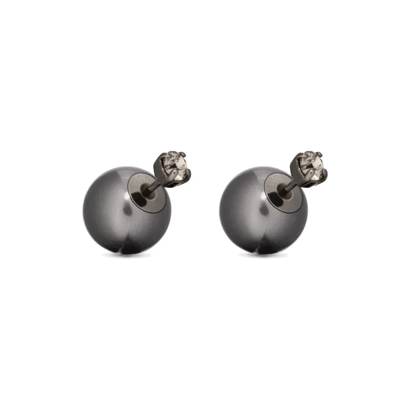 DIOR Stud Earrings Women's Black-0