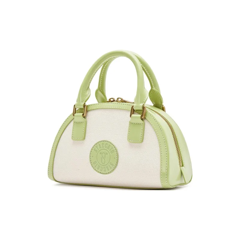 Staccato Fabric With Cow Leather Minimalist Style, Elegant And Large Capacity Crossbody Handbag Regular Women's-13