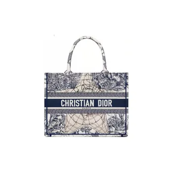 DIOR BookTote Canvas Bag, Tote Bag, Shopping Bag, Handbag Small Size Women's Blue