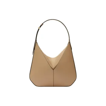 Valextra Millepunte Soft Calfskin Hobo Bag Handbag Shoulder Bag Women's Beige