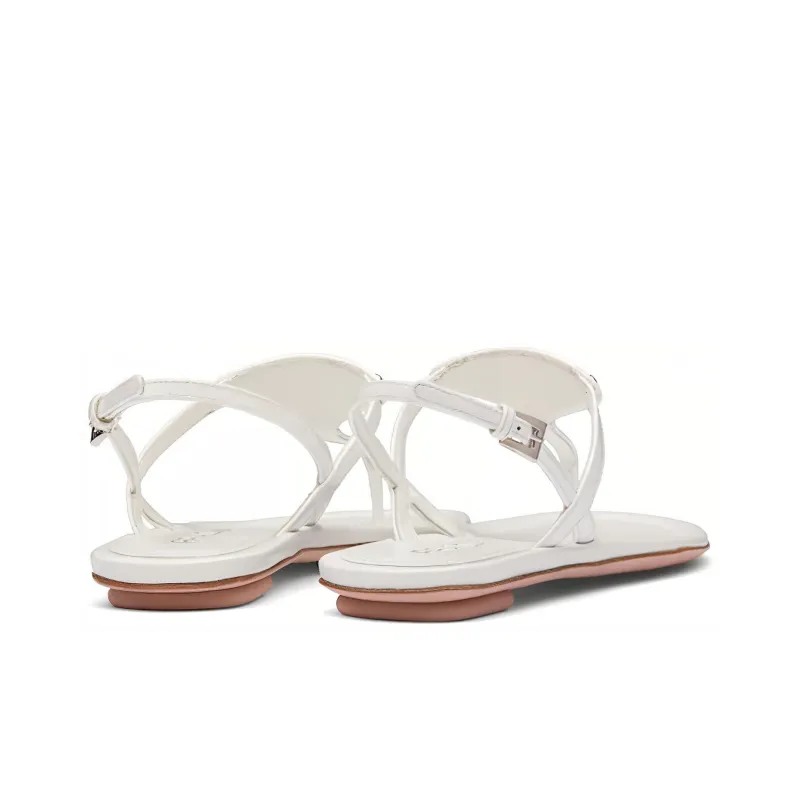 PRADA Cross Strap Sandals 'White' Women's-2