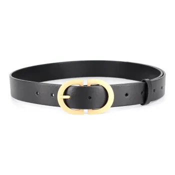 PISHUSHU Pin Buckle Belt Instagram Style Cinched Waist Microfiber Leather Belts Women's Black Camel Width 2.6cm