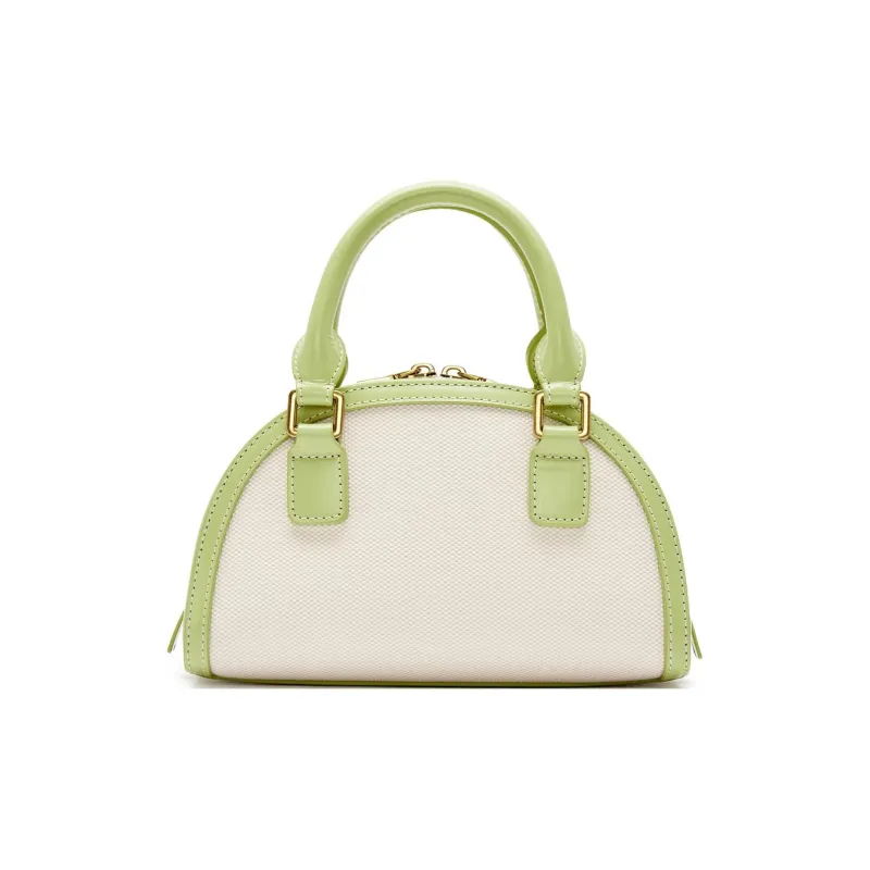 Staccato Fabric With Cow Leather Minimalist Style, Elegant And Large Capacity Crossbody Handbag Regular Women's-14