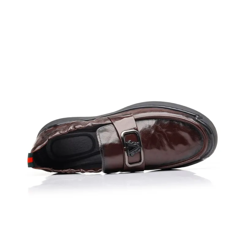 GZZ Dress Shoes Men Low Top Black-9