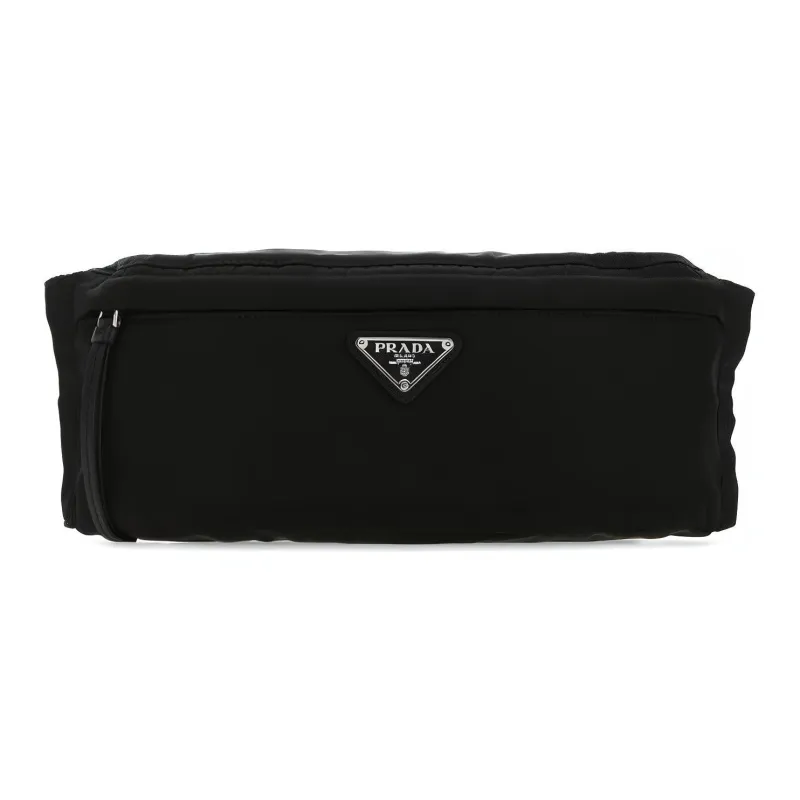 PRADA Nylon Fabric Fanny Pack Women's Black-0