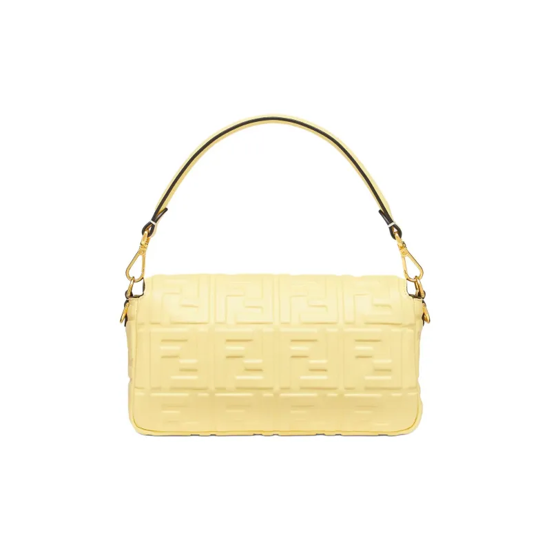FENDI Baguette Lambskin Portable Crossbody Bag, Shoulder Bag Women's Yellow-2
