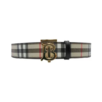 Burberry TB Plaid Leather Belts Women's