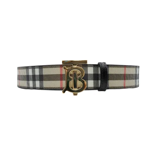 BURBERRY reversible Vintage Check leather belt