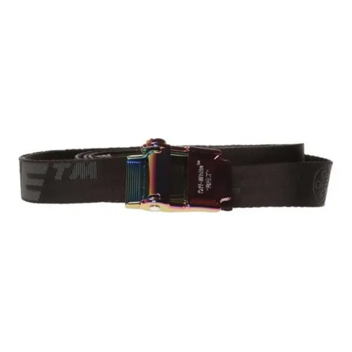 OFF-WHITE Carved Letter Smooth Buckle Belt Men's Brown