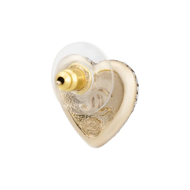 CHANEL Stud Earrings Women's Gold-2