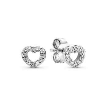 Pandora 925 Sterling Silver Stud Earrings Women's Silver