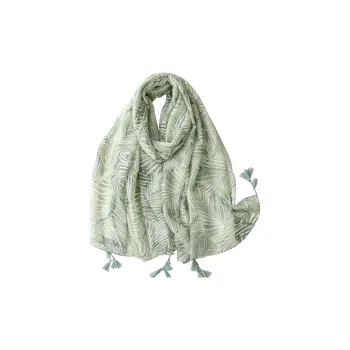 Eucalyptus Ornamentation Silk Scarves Women's