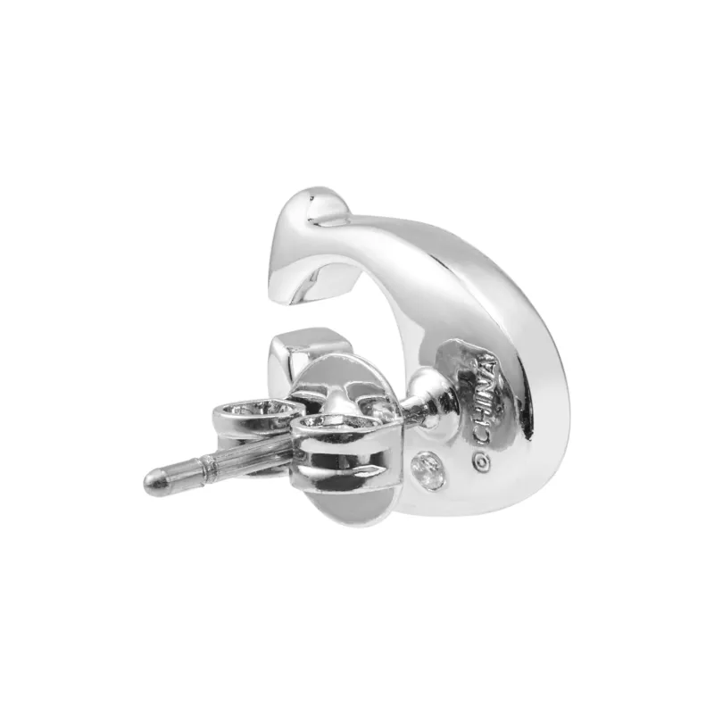 COACH Alloy Stud Earrings Women's Silver-3