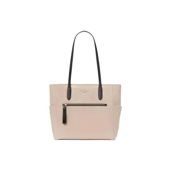 Kate Spade Chelsea Recycled Nylon Tote Bag, Shopping Bag, Shoulder Bag, Handbag Women's Warm Beige