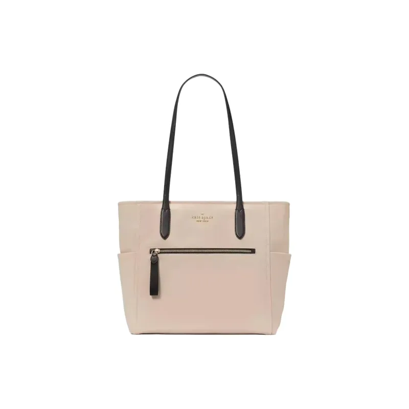 Kate Spade Chelsea Recycled Nylon Tote Bag, Shopping Bag, Shoulder Bag, Handbag Women's Warm Beige-0