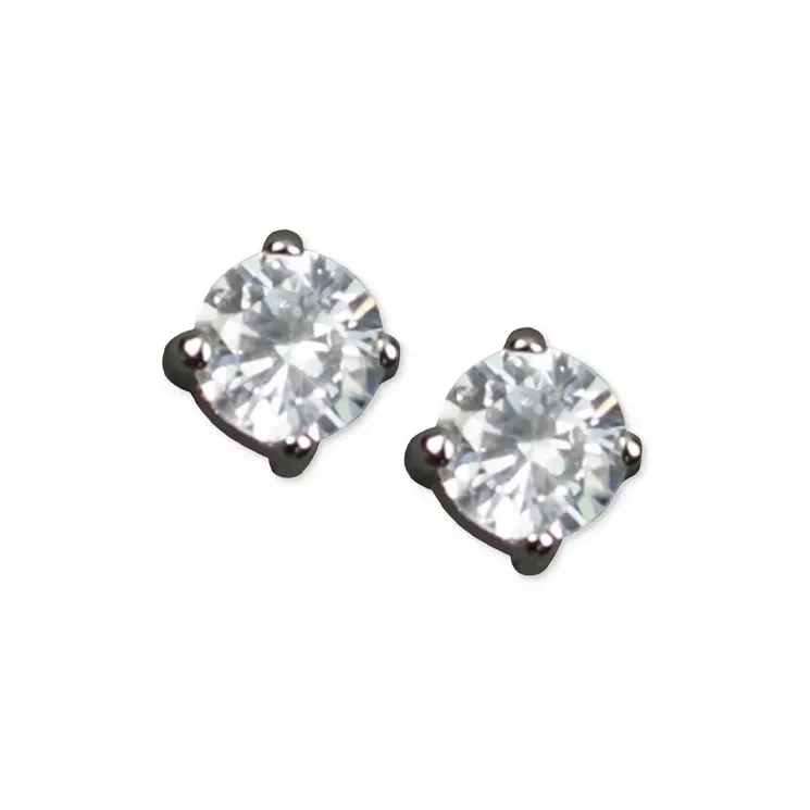 Givenchy Cubic Zircon Stud Earrings Women's Silver-0
