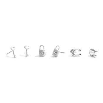 COACH   Stud Earrings Women's Silver