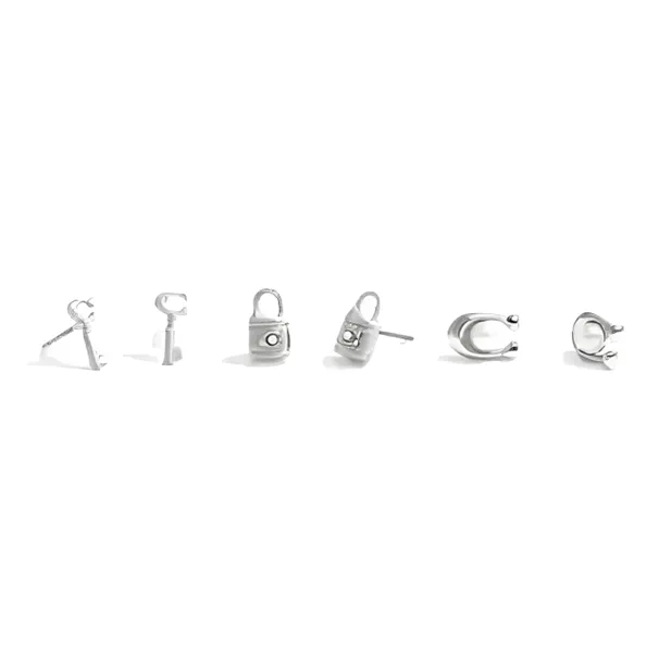 COACH   Stud Earrings Women's Silver-0