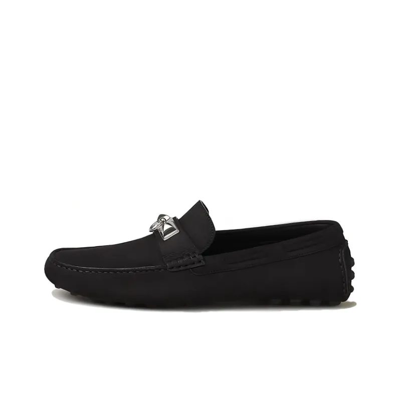HERMES Irving Loafers Men's Black-0