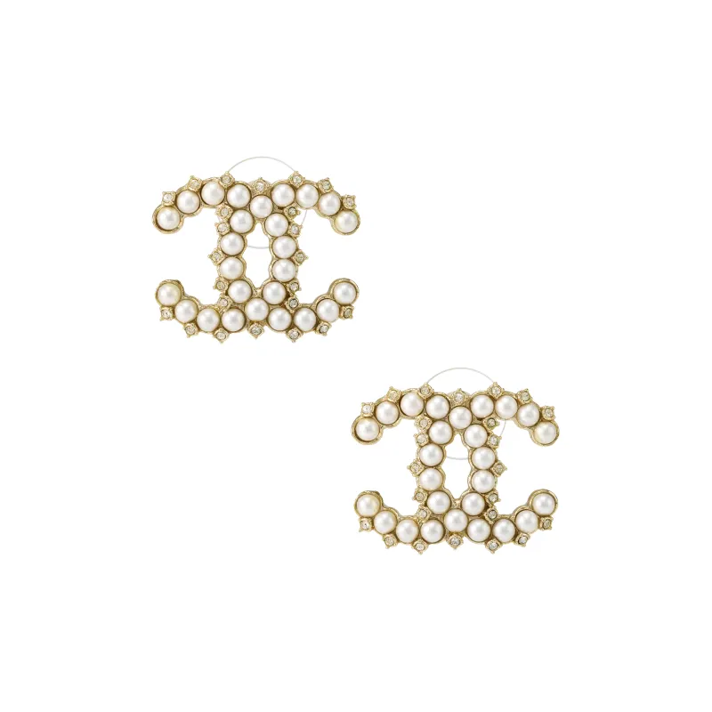 CHANEL Stud Earrings Women's-0